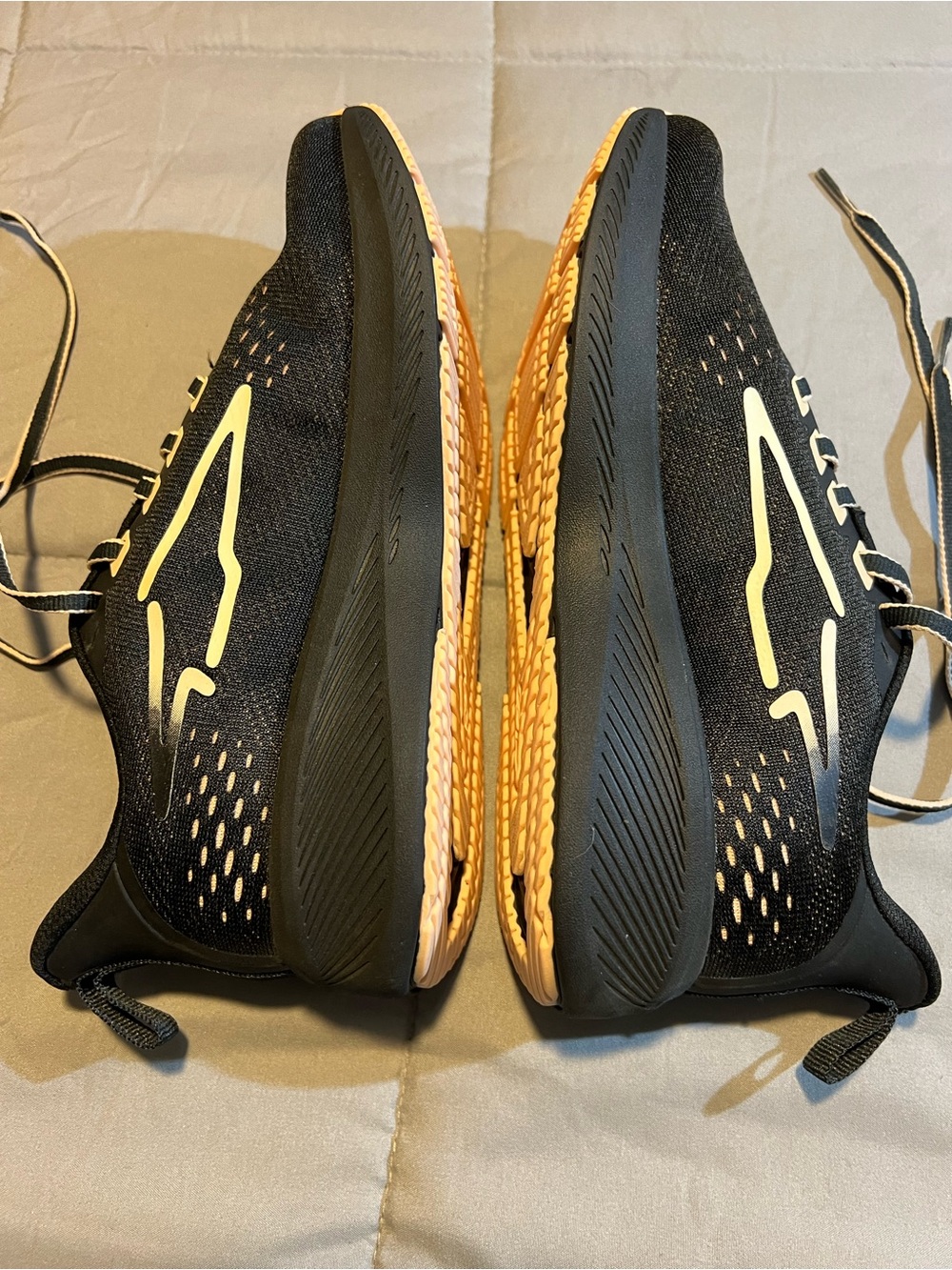 Avia women’s Black Athletic Sneakers with Yellow Accents